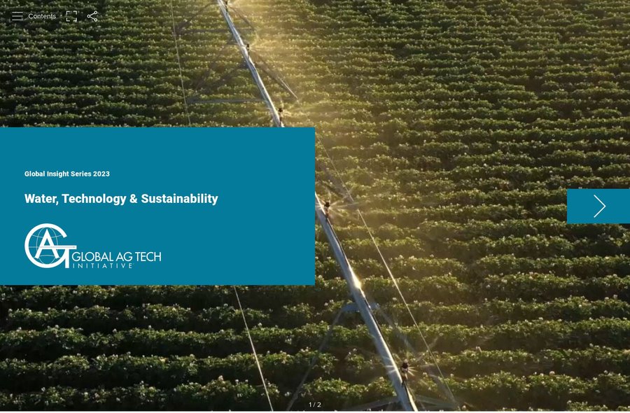 global insight series 2023 water technology and sustainability water technology and sustainability cover